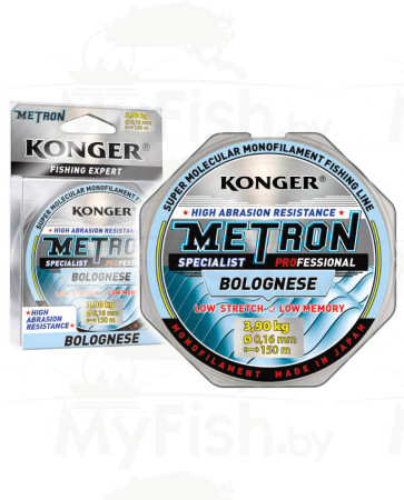 Леска монофильная KONGER METRON SPECIALIST PRO BOLO 150м. 0,14мм, арт.: 214150014-RI1