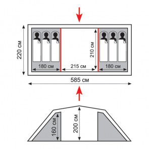 Кемпинговая палатка TRAMP Brest 6 (V2)