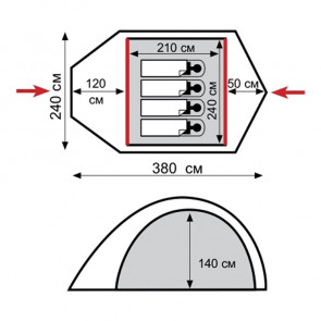 Универсальная палатка TRAMP Stalker 4 (V2)