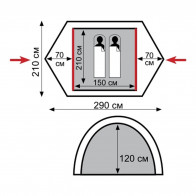 Универсальная палатка TRAMP Nishe 2 (V2)