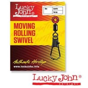 Вертлюжки-застёжки BH скользящие Lucky John MOVING ROLLING SWIVEL