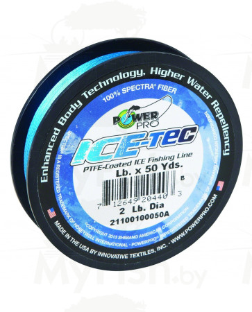 Леска плетеная Power Pro Ice-Tec Blue, 45м, арт.: PPII4500ICE-SB