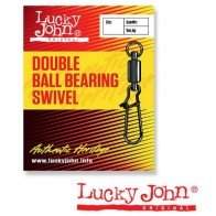 Вертлюжок-застёжка с подшипником Lucky John DOUBLE BALL BEARING SWIVEL, 3 шт. 