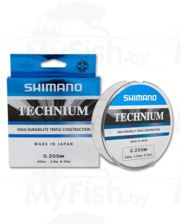 Леска монофильная Shimano Technium New 200м, 0.185мм, арт.: TEC20018