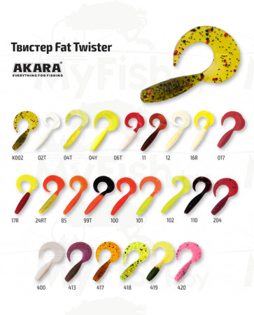 Твистер Akara Fat Twister 50 (T3) 06T (8 шт.); MFA50-06T-F8, арт.: 92858-KVR