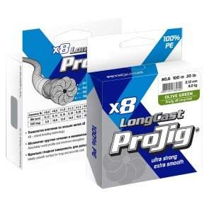 Леска плетеная Petrokanat ProJig X8 Long Cast 100м, арт.: 409500-ART-SB