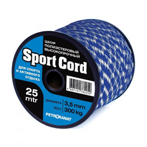 Шнур плетеный Petrokanat Sport Cord двухцветный, катушка, арт.: 408909-ART-SB