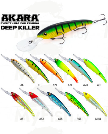 Воблер Akara Deep Killer 120F 20 гр. (5/7 oz 4,7 in) A 6; DK-120-A6, арт.: 13753-KVR