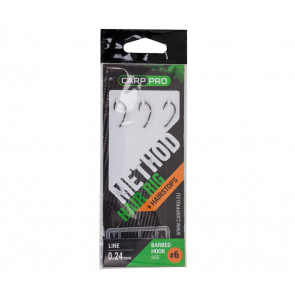 Готовый поводок Carp Pro Method Hair Rig Line 0,24мм Hook Size #6, арт.: CPML2406-FL