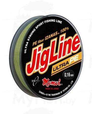 Леска плетеная Momoi JigLine Ultra PE 100/014 хаки, арт.: 402591-ART