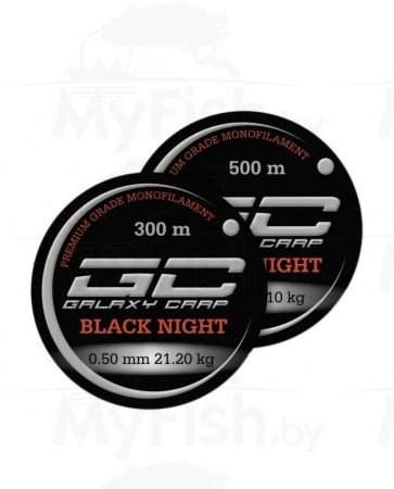 Монофильная леска GALAXY CARP Black Night, размотка 300 м., черная, арт.: 32300-000