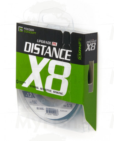 Леска плетёная Feeder Concept DISTANCE Х8 BRAID DARK GREEN 150/018, арт.: FC4910-018