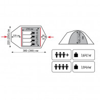 Палатка универсальная TRAMP LITE Camp 4 Sand ( V2 )