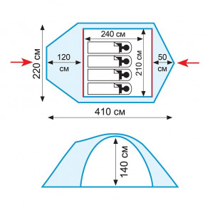 Экспедиционная палатка TRAMP Mountain 4 (V2)