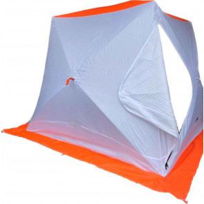Зимняя палатка Пингвин Mr. Fisher 201 SТ ТЕРМО (3-сл, термостежка) с юбкой 200*200/180 (бело-оранжевый) + чехол
