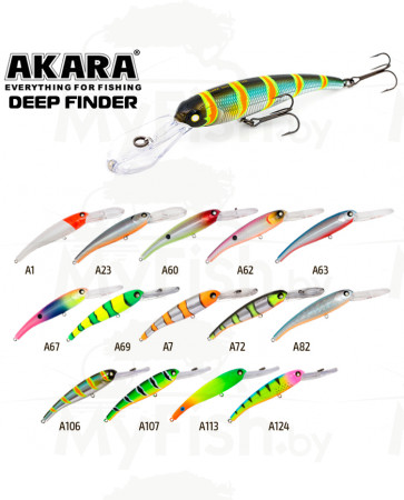 Воблер Akara Deep Finder 125F 26 гр. ( 9/10 oz 5,0 in); DF125F, арт.: DF125F-SB-KVR