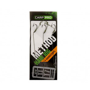 Готовые поводки Carp Pro Method Hair Rig Hooklink 25LB №6, арт.: CPMR2506-FL