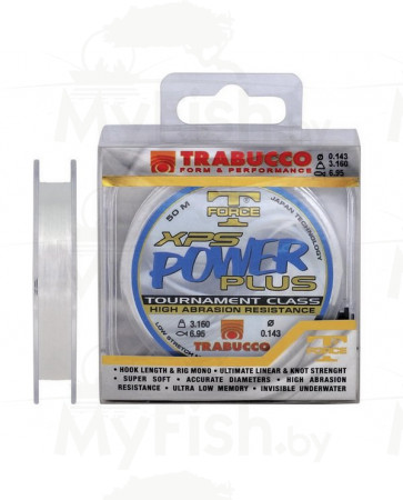 Леска монофильная Trabucco T-FORCE XPS POWER PLUS, 50м, 0.12мм, тест 2.46кг; 053-83-120, арт.: 053-83-120-RI1