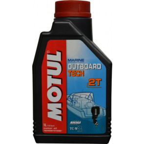 Моторное полусинтетическое масло Motul Outboard Tech 2Tдля 2-х тактных бензиновых двигателей и двигателей с непосредственным впрыском, с различными системами смешивания масла, арт.: 102789