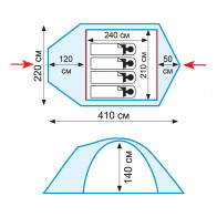 Экспедиционная палатка TRAMP Mountain 4 (V2)