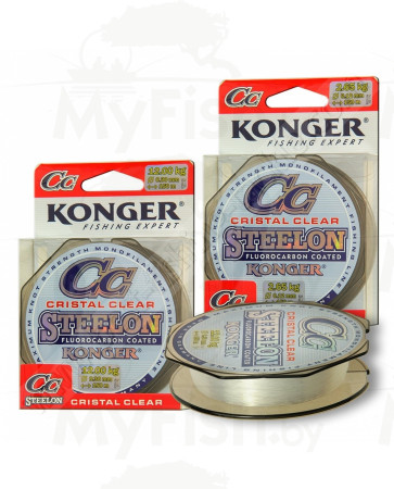 Леска монофильная KONGER STEELON CRICTAL CLEAR fluorocarbon 150м. 0,16мм, арт.: 239150016-RI1