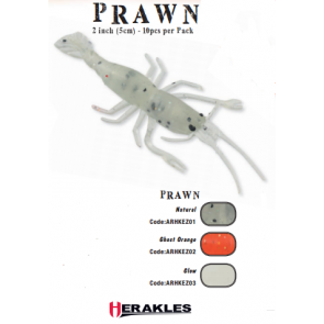 Силиконовая приманка Colmic Herakles Prawn(ghost orange) 5см, арт.: ARHKEZ02-CLC