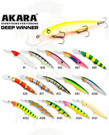 Воблер Akara Deep Winner 125F 24 гр. (6/7 oz 5,0 in) A100; DW125F-A100, арт.: 75800-KVR