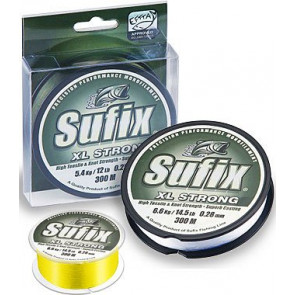 Леска монофильная SUFIX XL Strong x10 Lemon Green, размотка 100 м., желтая, арт.: DS1XL0000NPA9X