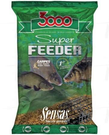 Прикормка Sensas 3000, Super FEEDER Carp (супер фидер, карп), 1 кг, арт.: 10531