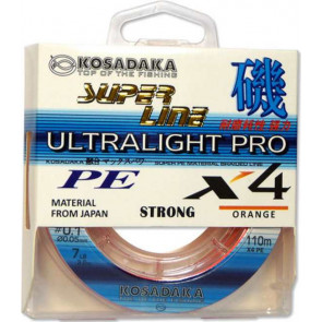 Леска плетен. Kosadaka "SUPER LINE PE X4 Ultralight PRO" , арт.: BSLX4JP-110-DG-SB