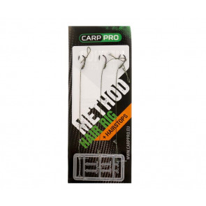 Готовые поводки Carp Pro Method Hair Rig Hooklink 15LB №10, арт.: CPMR1510-FL