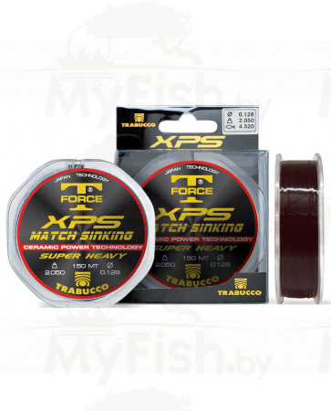 Леска монофильная Trabucco T-FORCE XPS MATCH SINKING, 150м, 0.18мм, тест 4.43кг; 053-85-180, арт.: 053-85-180-RI1