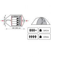 Универсальная палатка TRAMP Lite Camp 4