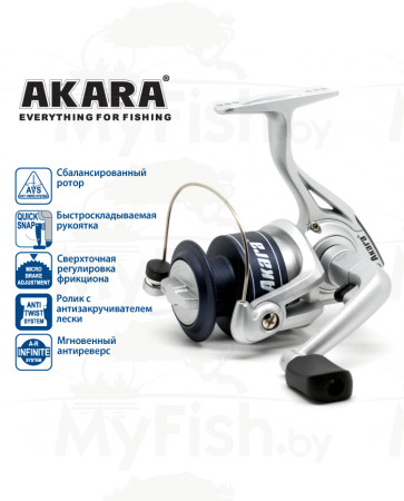 Катушка безынерционная Akara Geden FG3000 3bb; AKG3000-3, арт.: 88461-KVR