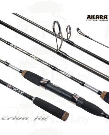 Спиннинг штекерный (угольный) 2 колена Akara Erion Jig TX-30 (3-12) 1,98 м; AE19-3-198, арт.: 102054-KVR