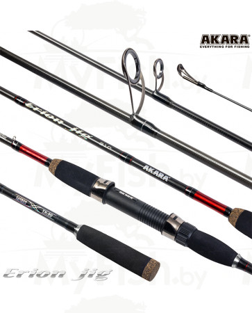 Спиннинг штекерный (угольный) 2 колена Akara Erion Jig TX-30 (10-30) 2,28 м; AE19-10-228, арт.: 98310-KVR