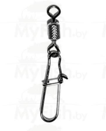 Вертлюжок-застёжка Lucky John ROLLING SWIVEL FASTLOCK, арт.: LJ5025-002-SB