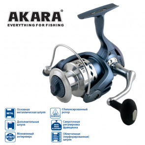 Катушка безынерционная Akara Sea Rider SRF6000 4+1bb з/ш; SRF6000-5, арт.: 36446-KVR