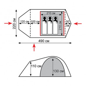 Экспедиционная палатка TRAMP Cave (V2)