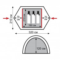 Универсальная палатка TRAMP Scout 3 (V2)