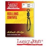 Вертлюжок-застёжка Lucky John ROLLING SWIVEL, 10 шт. 