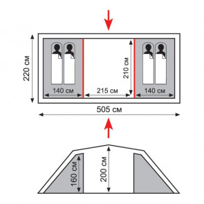 Кемпинговая палатка TRAMP Brest 4 (V2)